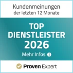 Proven Expert Top Dienstleister 2026 Award- Sebastian Bunde